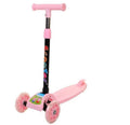 Folding Kids Scooter Tricycle Ride Toys with Flashing Light Wheels Pink